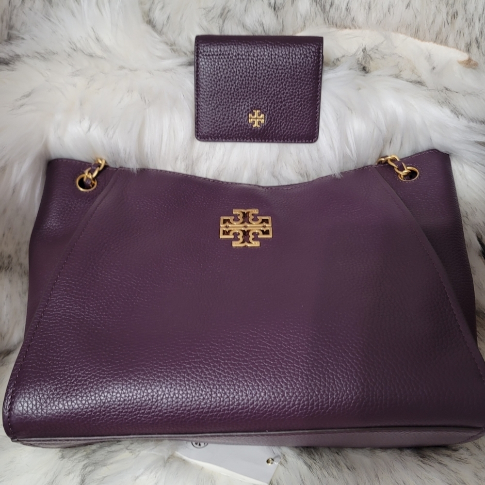 Tory Burch Set 2 P Designer Purse Bag + Wallet - Picture 2 of 16